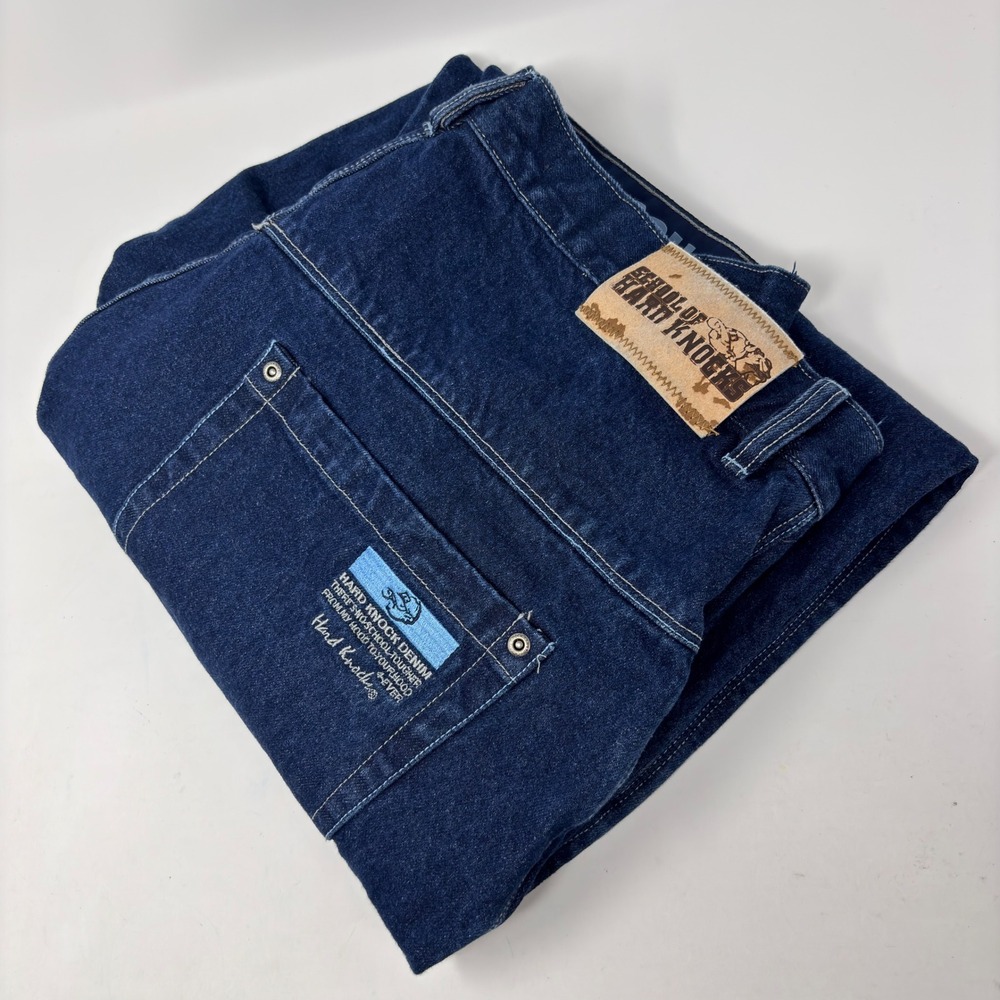 School of Hard Knocks Jeans Men's 40 (38x32.5) Dark Wash Carpenter Baggy Y2K